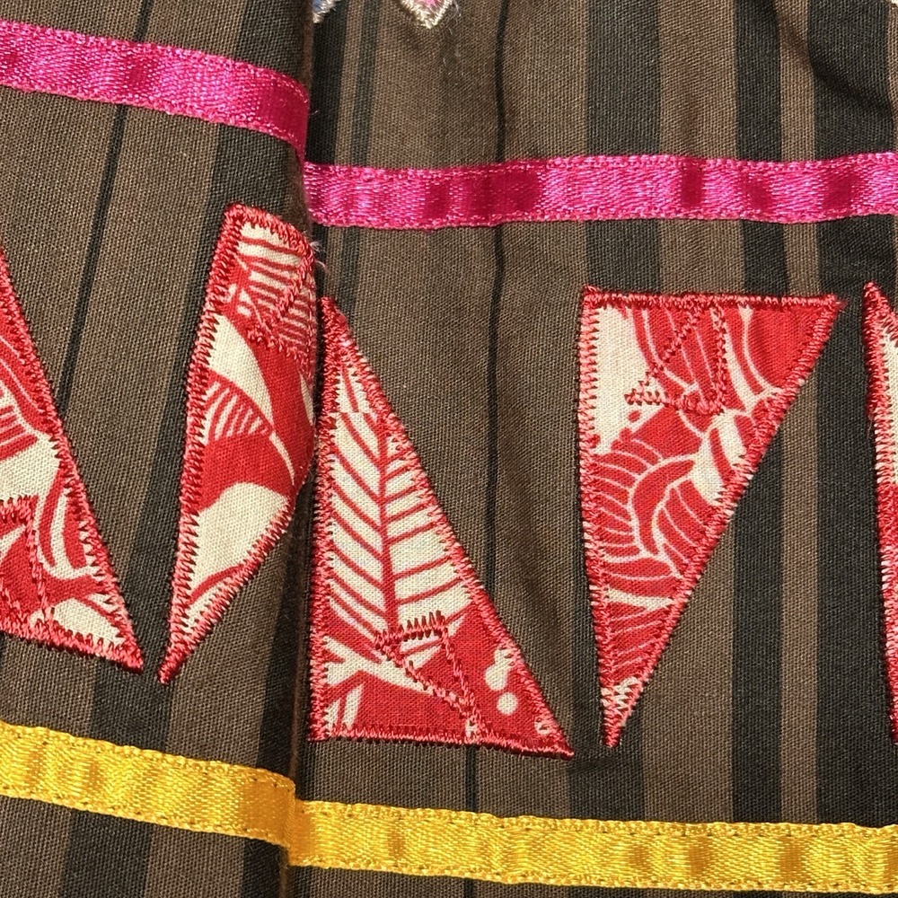 Neiman Marcus Exclusive Embroidered Skirt Boho Folk Moroccan A-line Midi Sz 8 - Picture 4 of 9